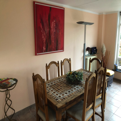 Der Essbereich, integriert im Wohnbereich